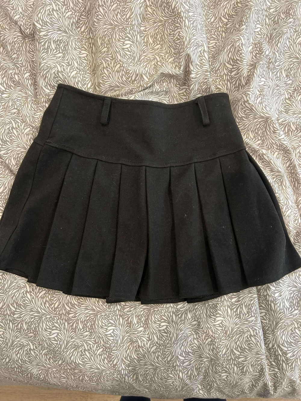 Princess Polly Black Mini Skirt with Pleated Detail